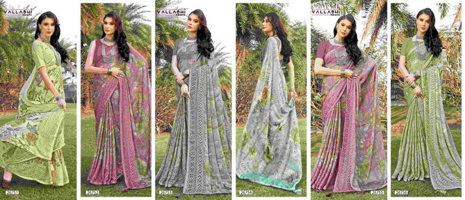 Jagmaya Vol 3 By Vallabhi Printed Brasso Sarees Wholesale Price In Surat
